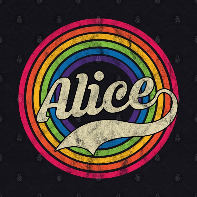 Alice - Retro Rainbow Faded-Style by MaydenArt